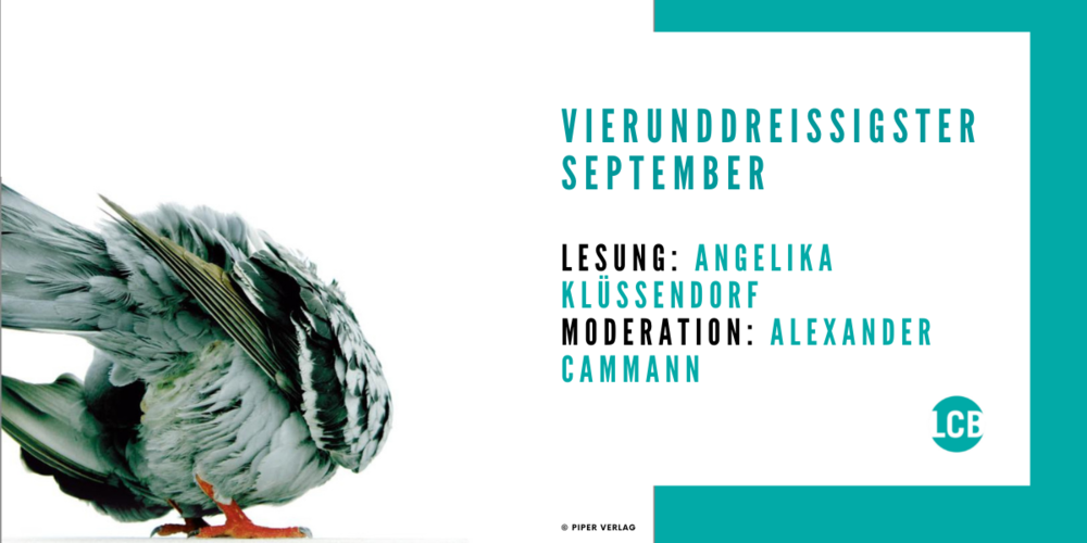 Tickets  »Vierunddreißigster September« , Lesung: Angelika Klüssendorf  in Berlin